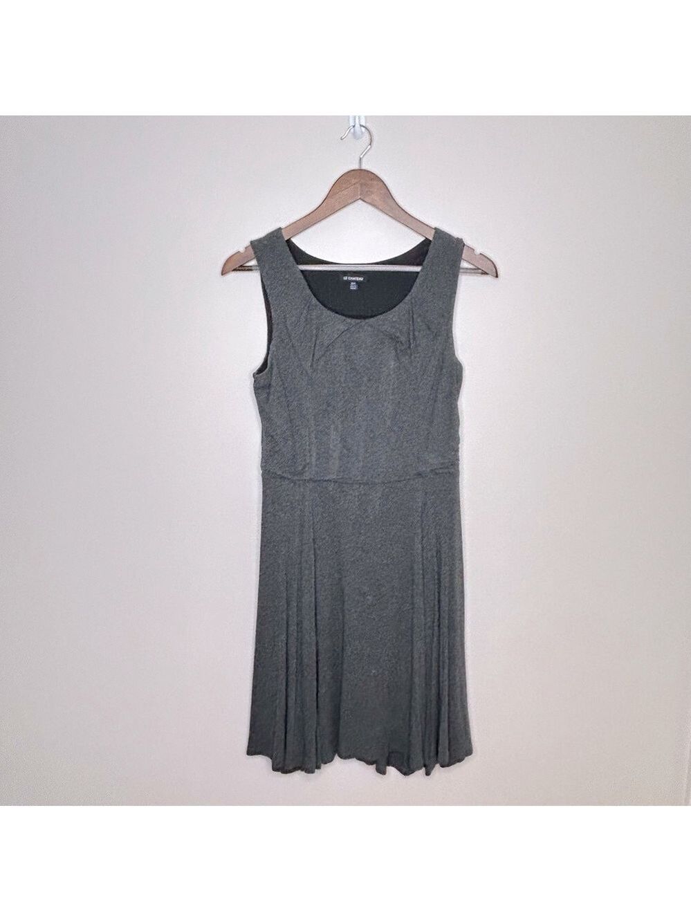 Le Chateau Rayon Stretch Dress Charcoal Grey Medium